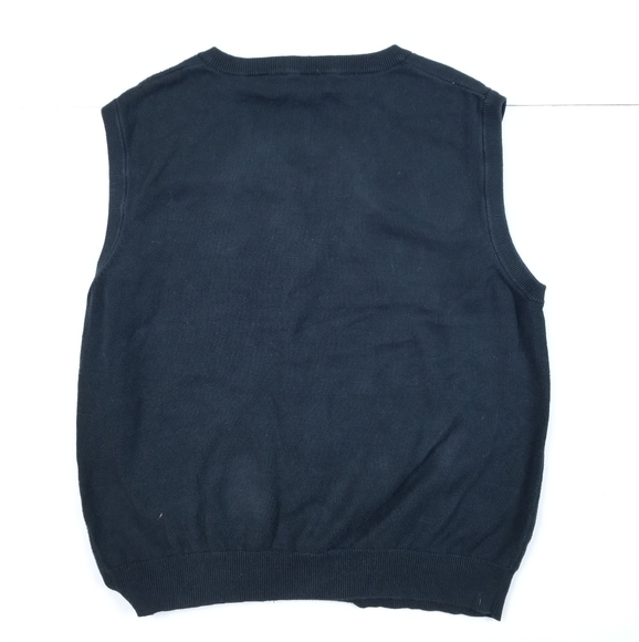 VTG 90's 00's Black Ugly Sweater Knit Style Vest - Picture 2 of 6